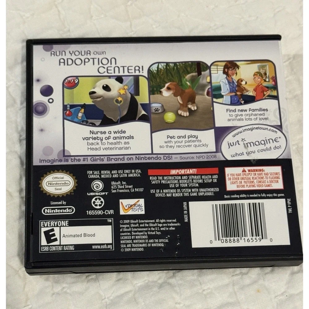 Imagine Animal Doctor Care Center Simulation For Nintendo DS DSi 3DS 2DS 5E